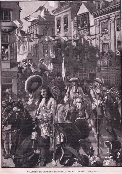Williams triumphant procession to Whitehall AD 1697 by Walter Stanley Paget